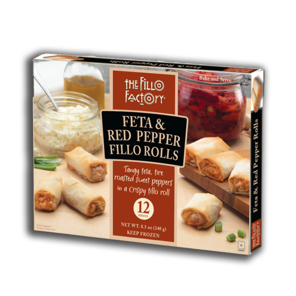 Feta and Roasted Pepper Fillo Rolls Package