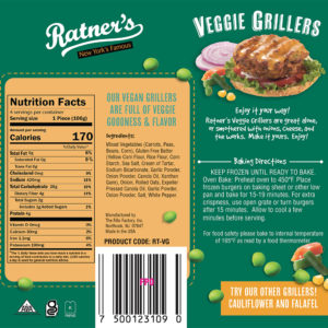 Veggie Griller Nutritional Info