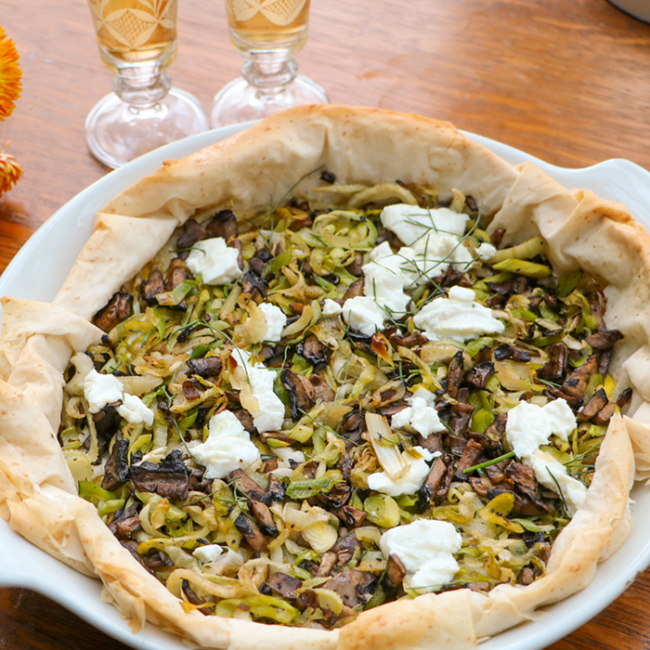 Mushroom, Leek and Fennel (or Onion) Tart Featured Image