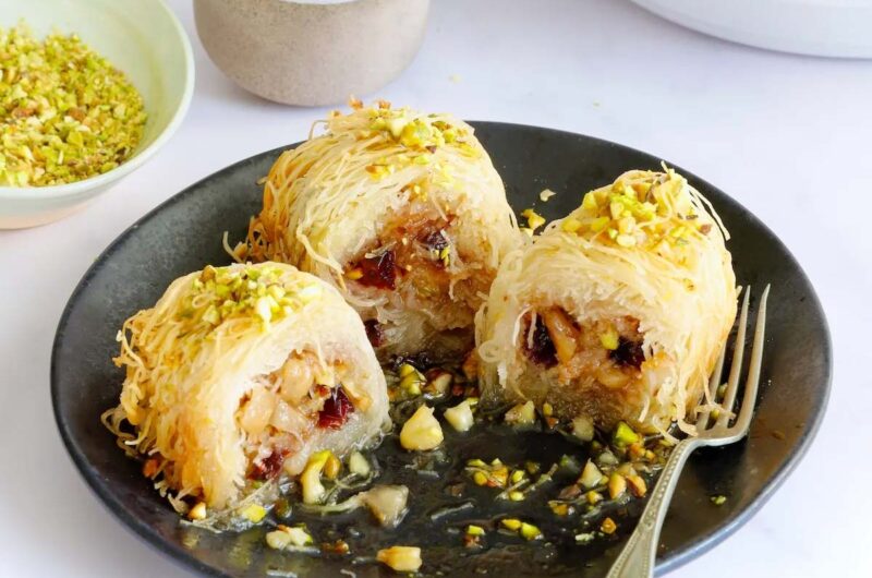 Kataifi Rolls with Caramelized Pears and Warm Spices
